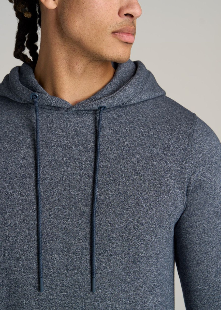 Men American Tall Hoodies + Sweatshirts | Wearever Fleece Pullover Men'S Tall Hoodie In Navy Mix