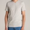 Men American Tall Tees + Tanks | The Essential Regular-Fit V-Neck Men'S Tall Tees In Grey Mix