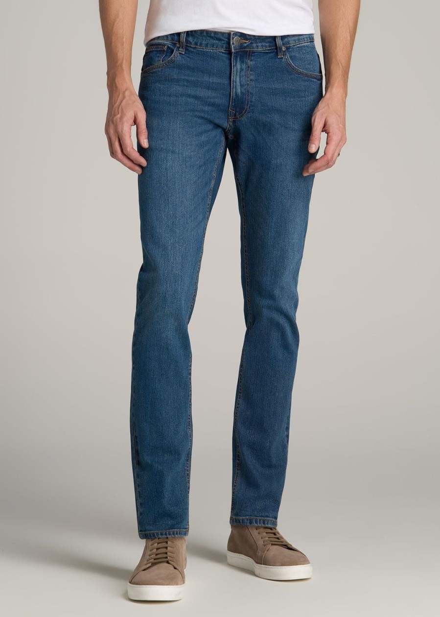 Men American Tall Jeans | Carman Tapered Jeans For Tall Men In Worn Blue