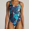 Women American Tall Swimwear | Women'S Tall One Piece Swimsuit In Jungle Print