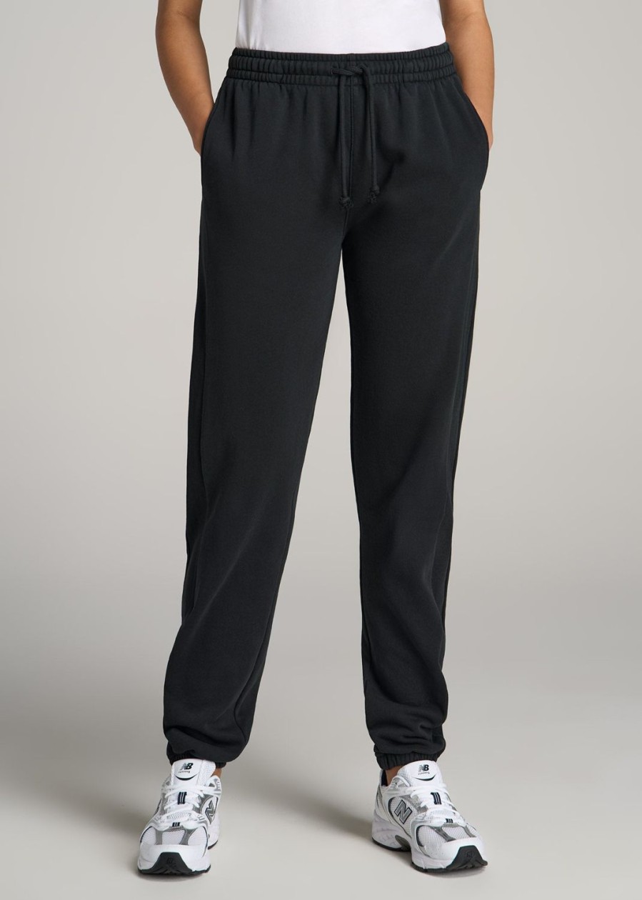 Women American Tall Athletic Pants | Wearever Fleece Regular Fit Women'S Tall Sweatpants In Vintage Black