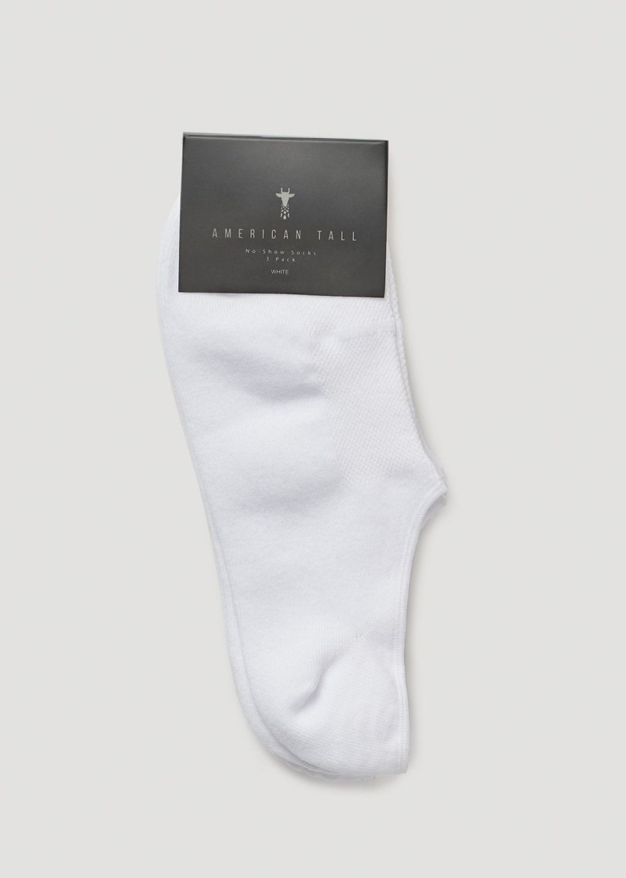 Women American Tall Socks | Women'S No-Show Socks (X-Large Size: 10-13) | White 3 Pack