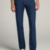 Men American Tall Jeans | Carman Tapered Fleeced Jeans For Tall Men In Colorado Blue Wash