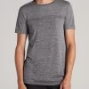 Men American Tall Tees + Tanks | A.T. Performance Modern-Fit Engineered Athletic Tall Tee In Grey Mix