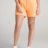 Women American Tall Shorts + Skirts | Wearever Fleece Shorts For Tall Women In Clementine