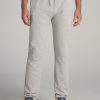 Men American Tall Athletic Pants | Wearever Fleece Elastic-Bottom Sweatpants For Tall Men In Grey Mix