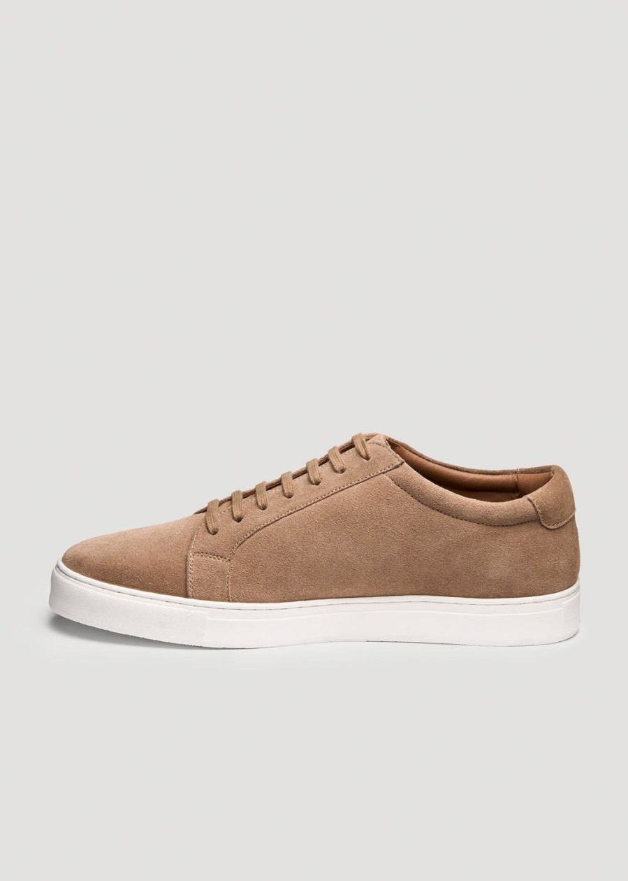 Men American Tall | Tall Men'S Cupsole Tennis Sneakers In Taupe Suede