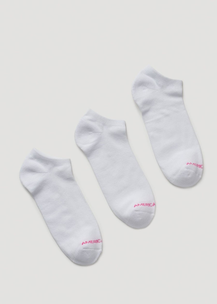 Women American Tall Socks | Women'S Ankle Socks (X-Large Size: 10-13) | White 3 Pack