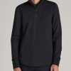 Men American Tall Hoodies + Sweatshirts | Fairway Popover Tall Men'S Sweatshirt In Black