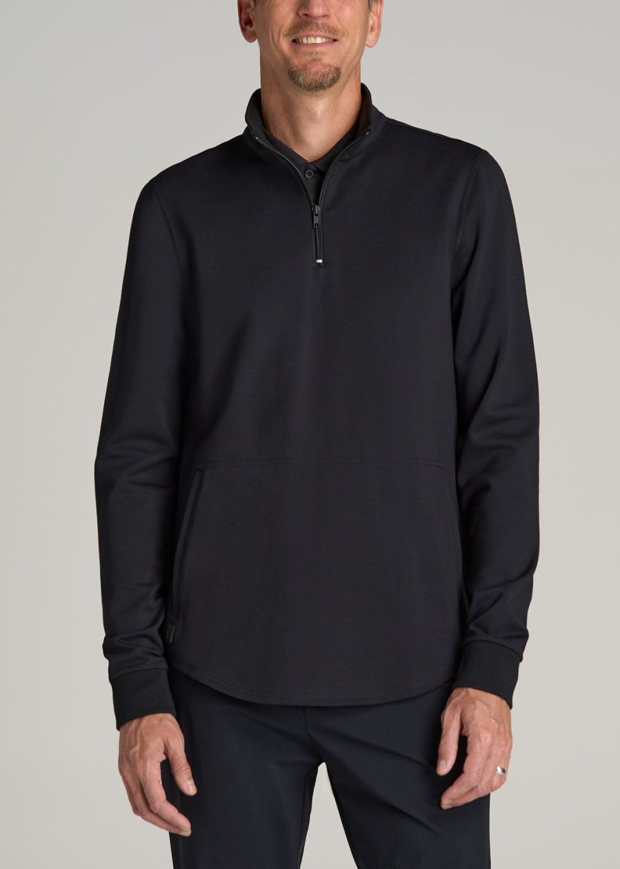 Men American Tall Hoodies + Sweatshirts | Fairway Popover Tall Men'S Sweatshirt In Black