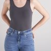 Women American Tall Tees, Tanks + Bodysuits | Jersey Tank In Women'S Tall Tank Tops Charcoal