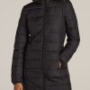 Women American Tall Jackets + Outerwear | Packable Puffer Jacket For Tall Women In Black