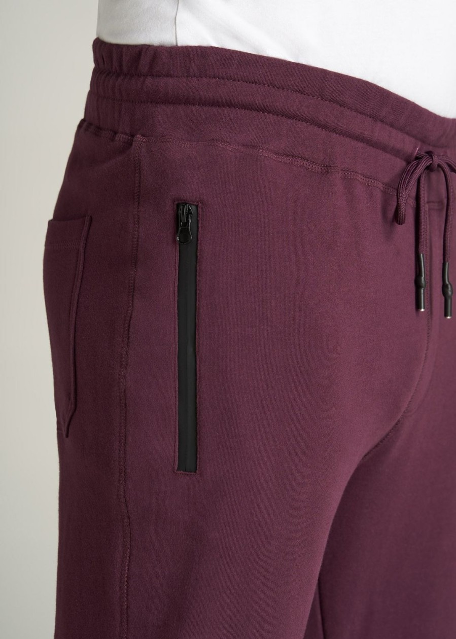 Men American Tall Athletic Pants | Wearever French Terry Men'S Tall Joggers In Maroon