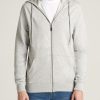 Men American Tall Hoodies + Sweatshirts | Wearever French Terry Full-Zip Men'S Tall Hoodie In Grey Mix