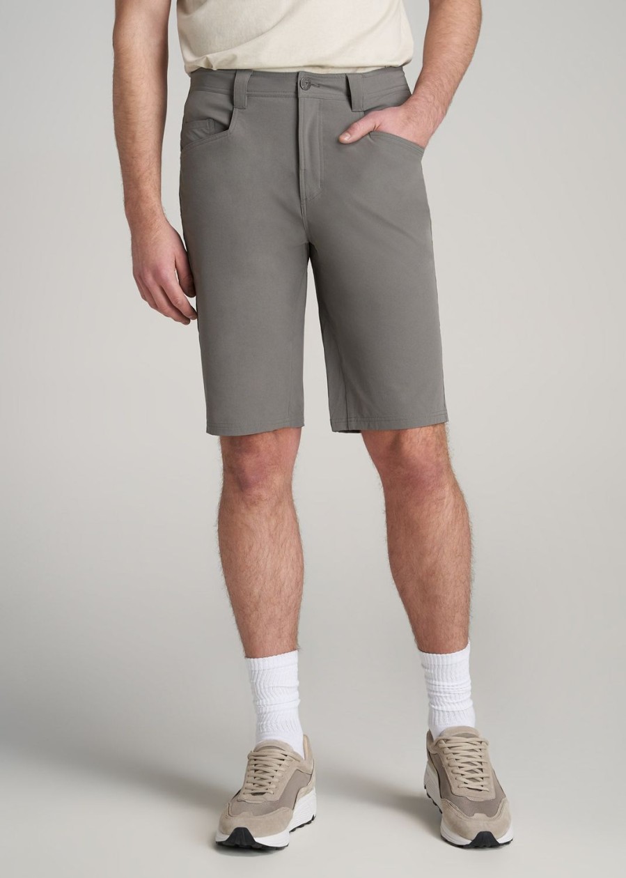 Men American Tall Shorts | Hiking Shorts For Tall Men In Medium Grey