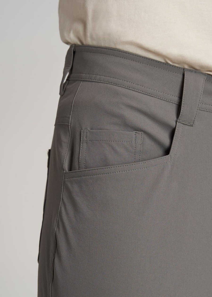 Men American Tall Shorts | Hiking Shorts For Tall Men In Medium Grey