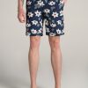 Men American Tall Shorts | Swim Trunks - Tall Men'S Shorts In Painted Floral