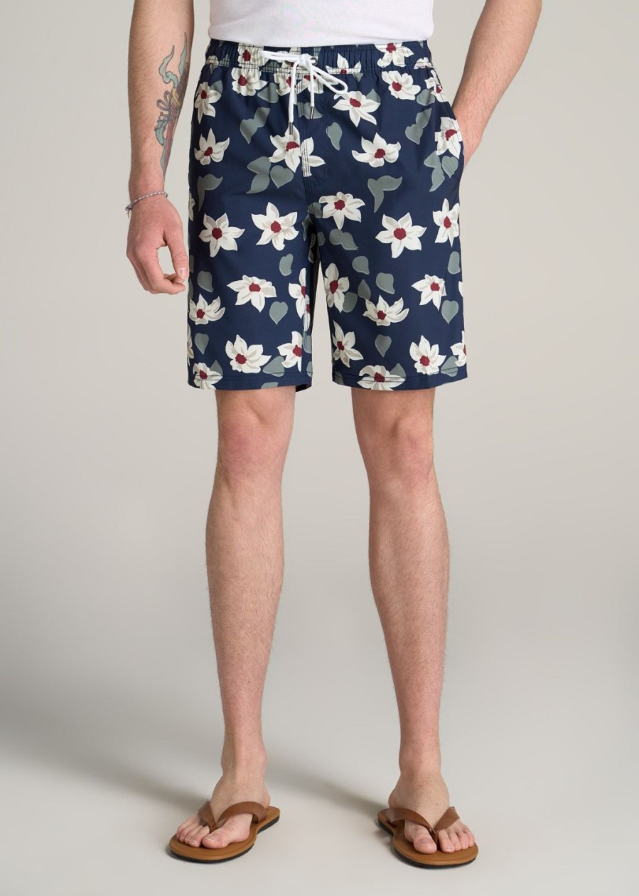 Men American Tall Shorts | Swim Trunks - Tall Men'S Shorts In Painted Floral