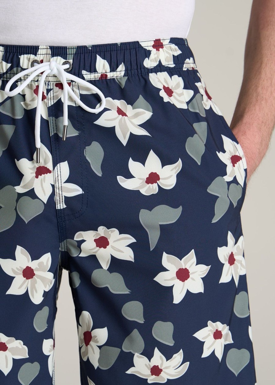 Men American Tall Shorts | Swim Trunks - Tall Men'S Shorts In Painted Floral