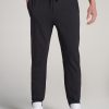 Men American Tall Athletic Pants | A.T. Performance French Terry Sweatpants For Tall Men In Black