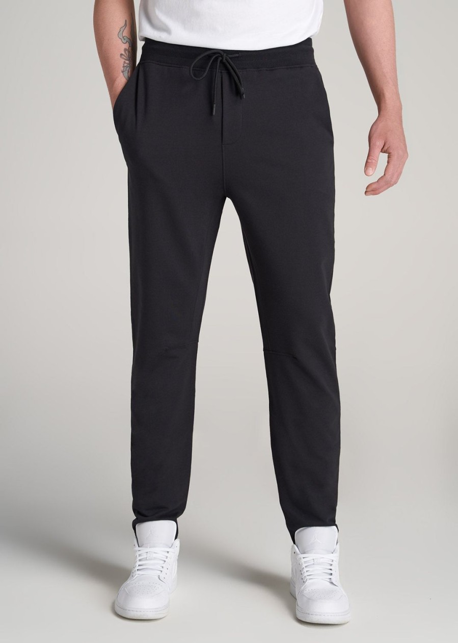 Men American Tall Athletic Pants | A.T. Performance French Terry Sweatpants For Tall Men In Black