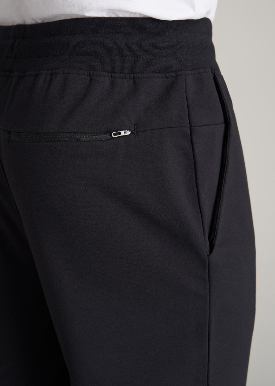 Men American Tall Athletic Pants | A.T. Performance French Terry Sweatpants For Tall Men In Black