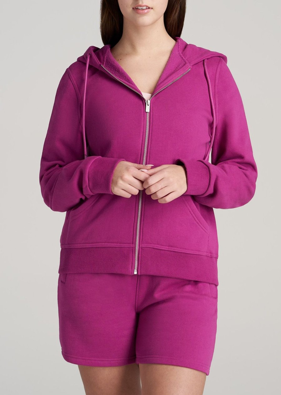 Women American Tall Hoodies + Sweatshirts | Wearever Fleece Full-Zip Women'S Tall Hoodie In Pink Orchid