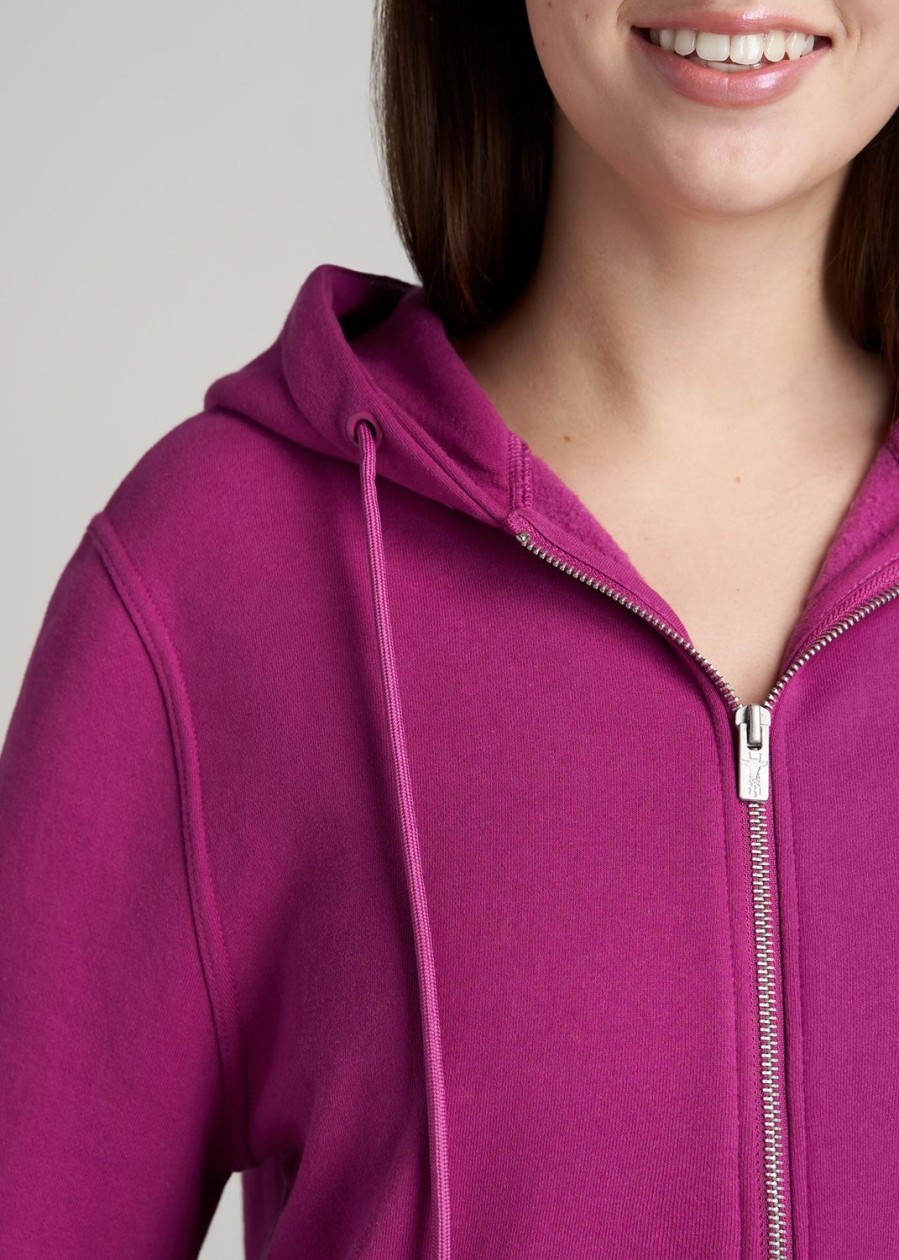 Women American Tall Hoodies + Sweatshirts | Wearever Fleece Full-Zip Women'S Tall Hoodie In Pink Orchid