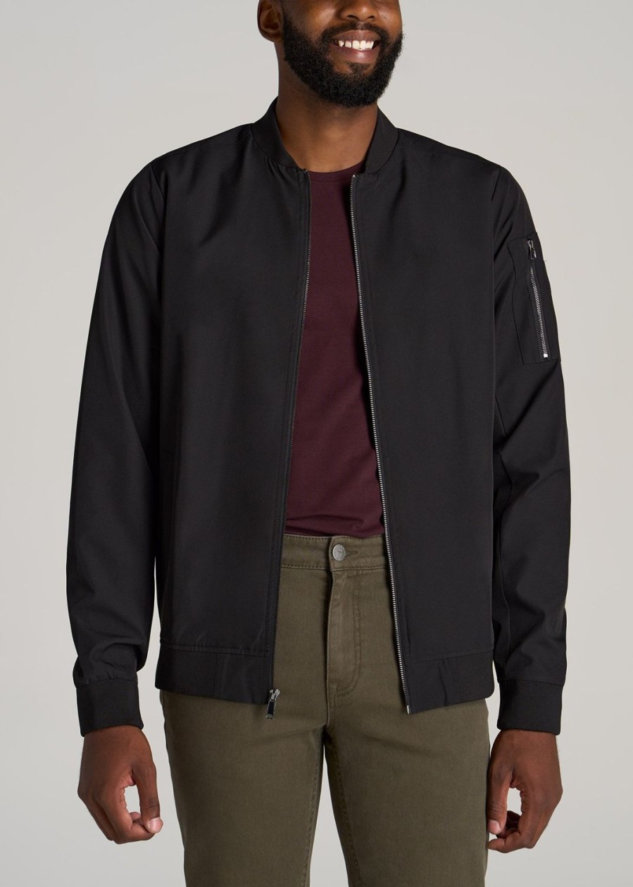 Men American Tall Jackets + Coats | Bomber Jackets For Tall Men In Black