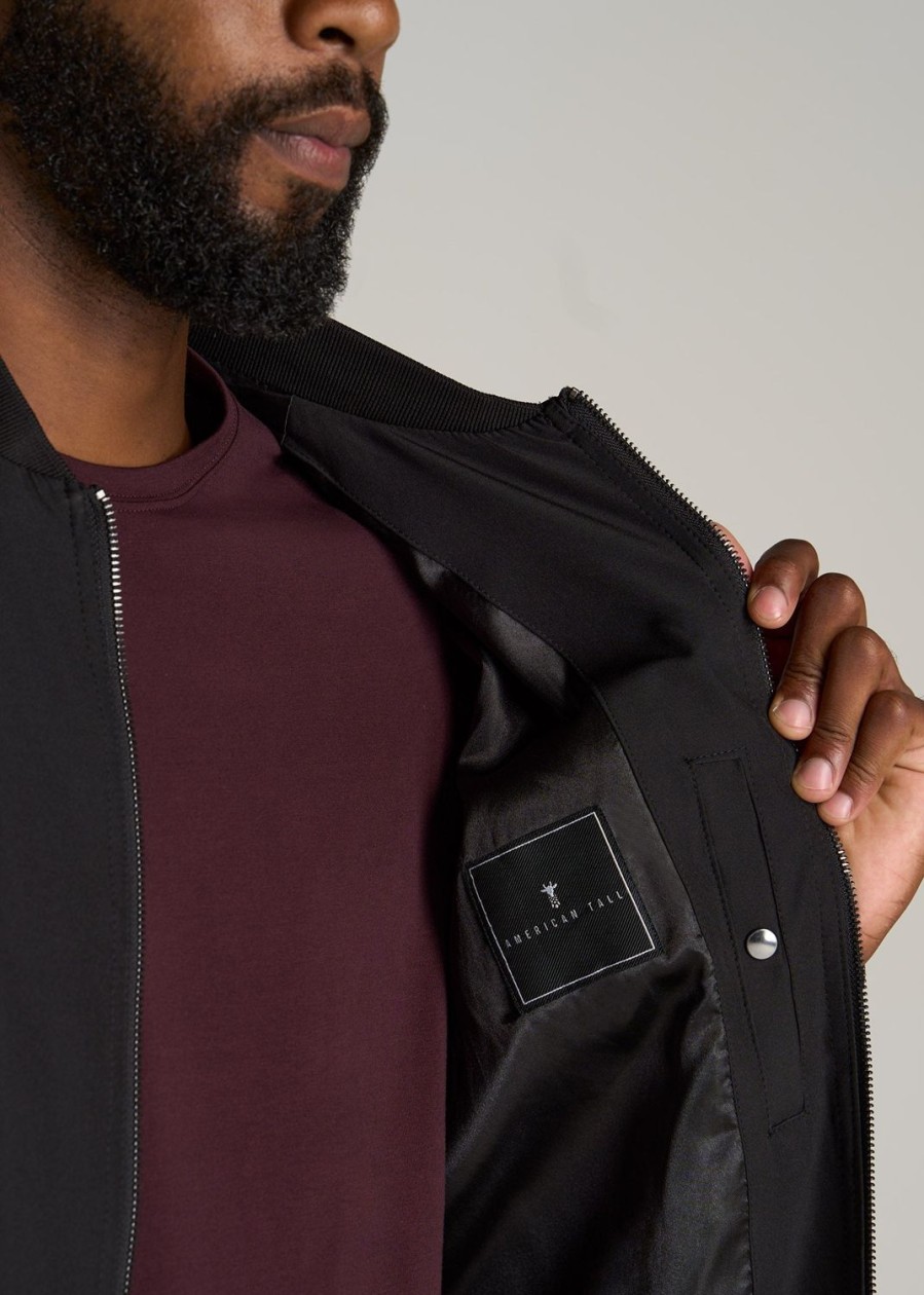 Men American Tall Jackets + Coats | Bomber Jackets For Tall Men In Black