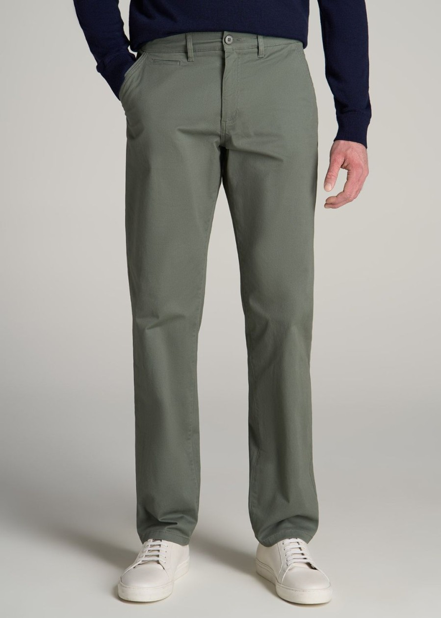 Men American Tall Pants + Chinos | Mason Semi-Relaxed Chinos In Pants For Tall Men Wreath Green