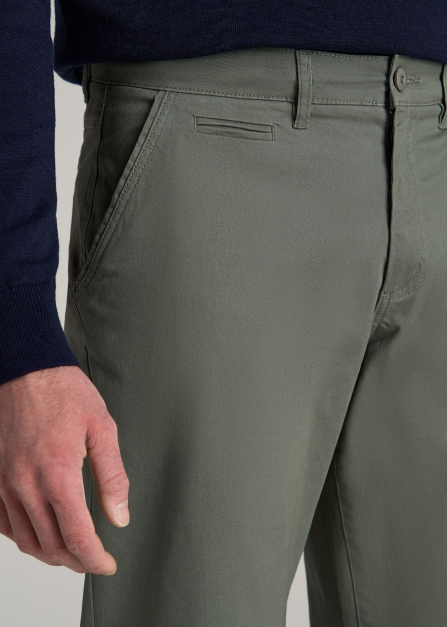 Men American Tall Pants + Chinos | Mason Semi-Relaxed Chinos In Pants For Tall Men Wreath Green