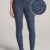 Women American Tall Athletic Pants | Cozy Lounge Joggers For Tall Women In Navy Leopard