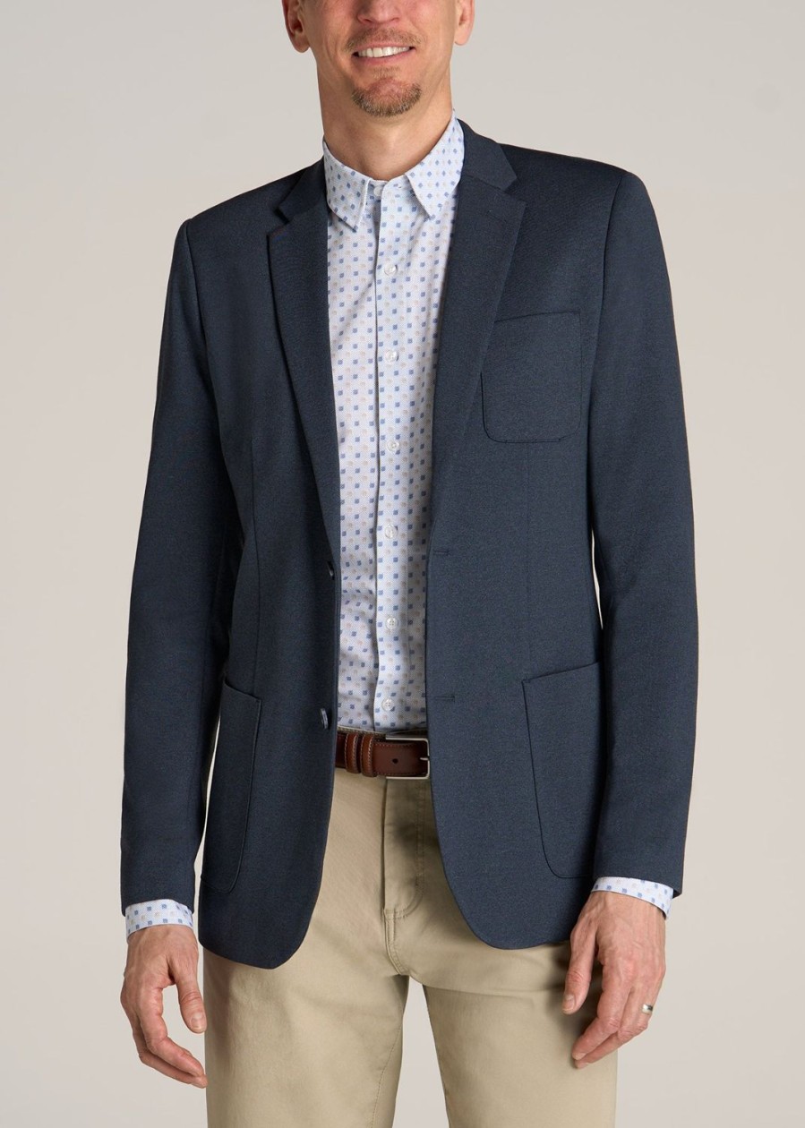 Men American Tall Jackets + Coats | Men'S Tall Blazer In Blue Steel