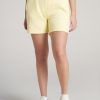 Women American Tall Shorts + Skirts | Wearever Fleece Shorts For Tall Women In Butter Yellow