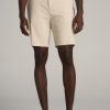 Men American Tall Shorts | Linen Shorts For Tall Men In Sandstone