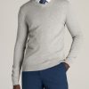 Men American Tall Hoodies + Sweatshirts | Everyday V-Neck Tall Men'S Sweater In Grey Mix