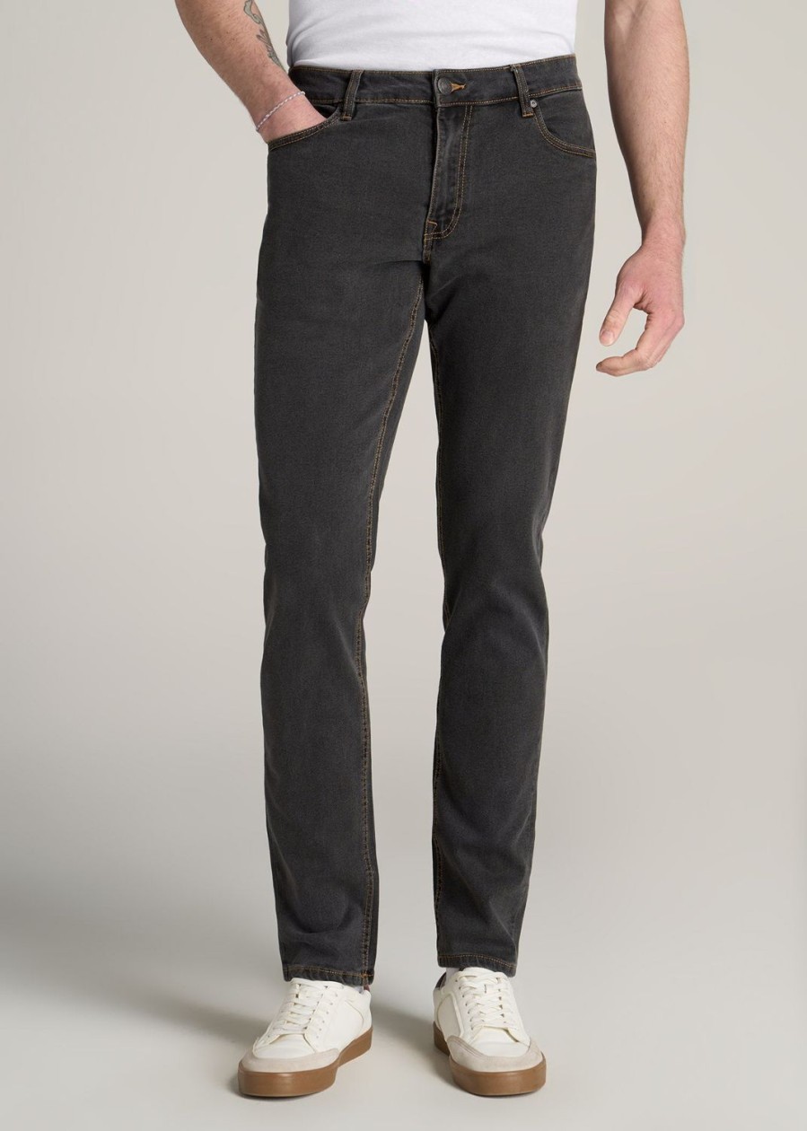 Men American Tall Jeans | Lj&S Tapered Jeans For Tall Men In Vintage Black