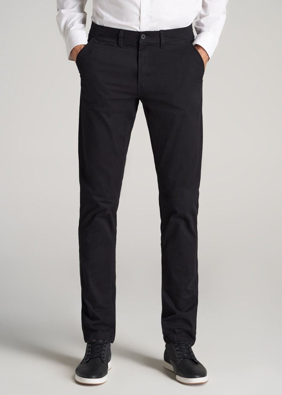 Men American Tall Pants + Chinos | Carman Tapered Chinos In Pants For Tall Men Black