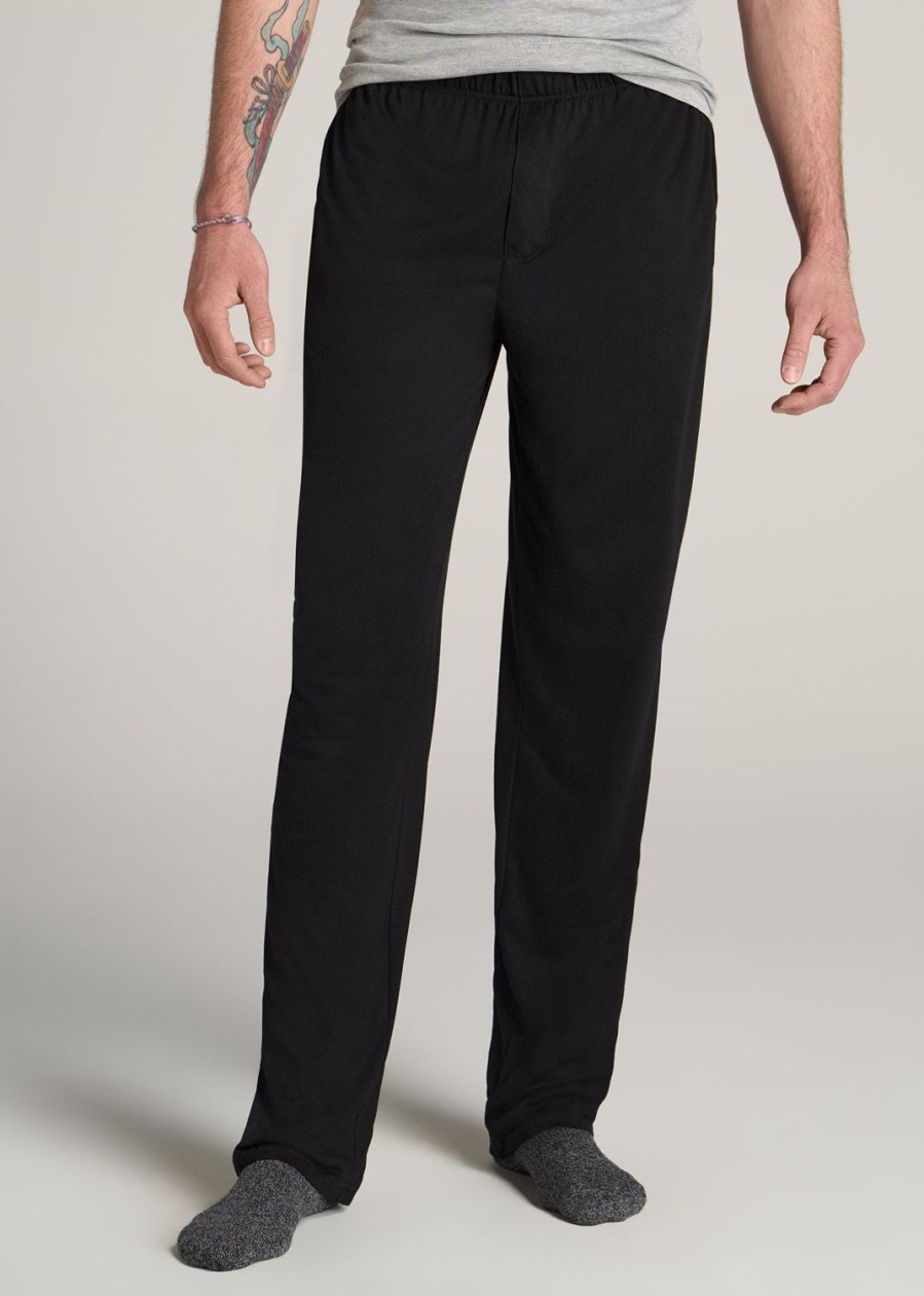 Men American Tall Athletic Pants | Lounge Pajama Pants For Tall Men In Black