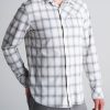 Men American Tall Button Shirts | Tall Men'S Ultra Lightweight Snap-Front Shirt In Birch Smoke