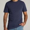 Men American Tall Tees + Tanks | Regular-Fit Slub Tee In Tall Men'S Shirts Navy