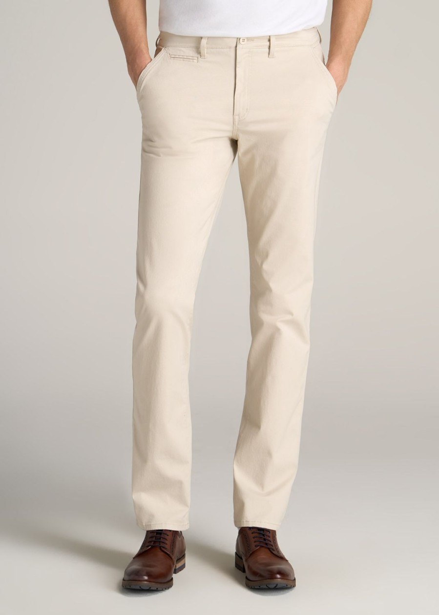 Men American Tall Pants + Chinos | Carman Tapered Chinos In Pants For Tall Men Soft Beige