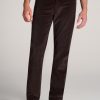 Men American Tall Pants + Chinos | Straight-Leg Stretch Corduroy Pants For Tall Men In Chocolate