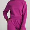 Women American Tall Hoodies + Sweatshirts | Wearever Fleece Cropped Crew Women'S Tall Sweatshirt In Pink Orchid