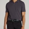 Men American Tall Polos | Slub Men'S Tall Polo Shirt In Charcoal