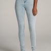 Women American Tall Jeans + Denim | Georgia High Rise Skinny Tall Women'S Jeans In Light Sunwashed Blue