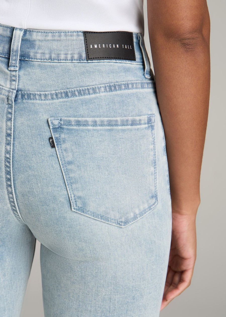 Women American Tall Jeans + Denim | Georgia High Rise Skinny Tall Women'S Jeans In Light Sunwashed Blue