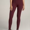 Women American Tall Athletic Pants | Movement High Rise Cheeky Leggings For Tall Women In Dark Cherry