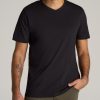 Men American Tall Tees + Tanks | The Everyday Regular-Fit V-Neck Tall Men'S T-Shirt In Black